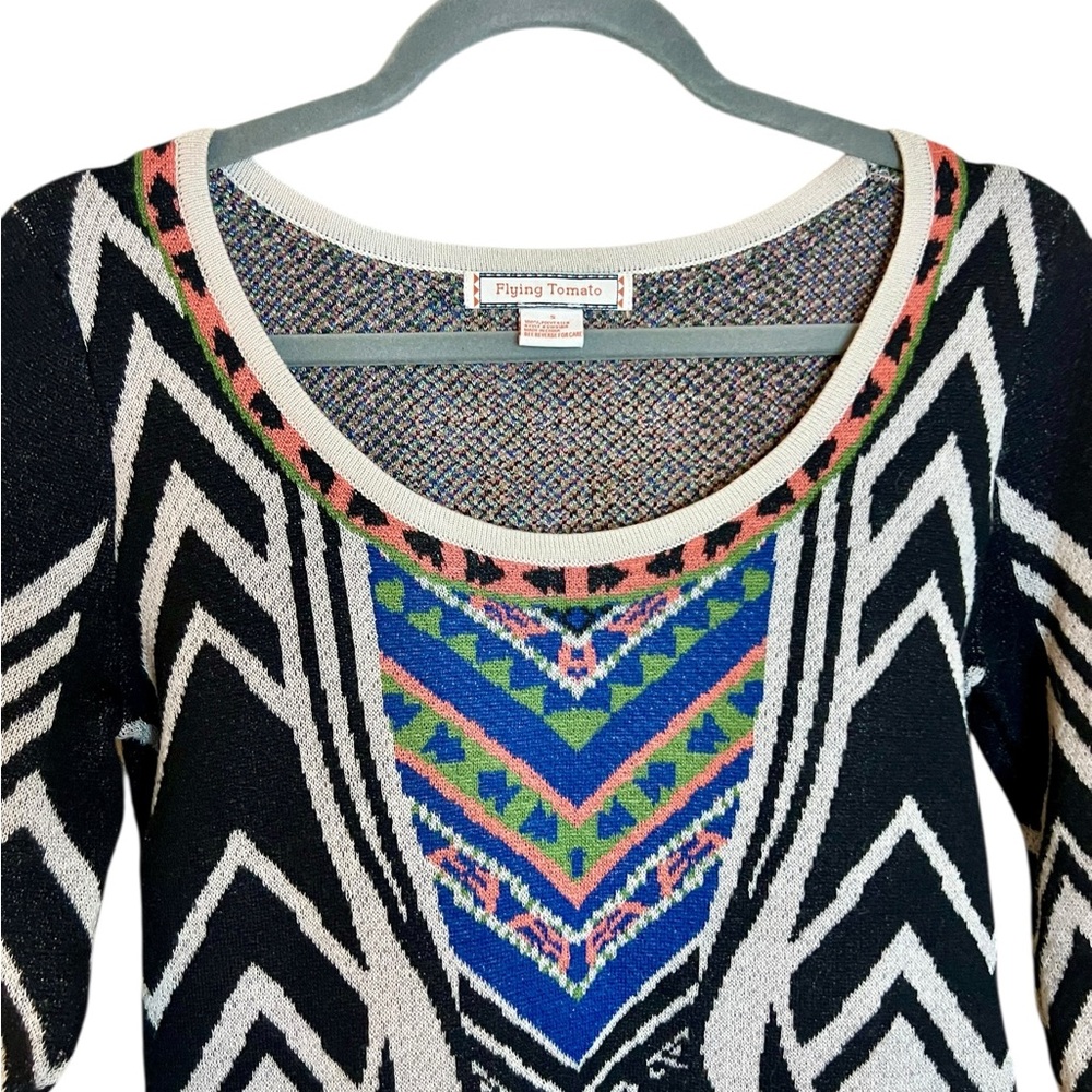 Flying Tomato Geometric Patterned Bodycon Dress - image 3